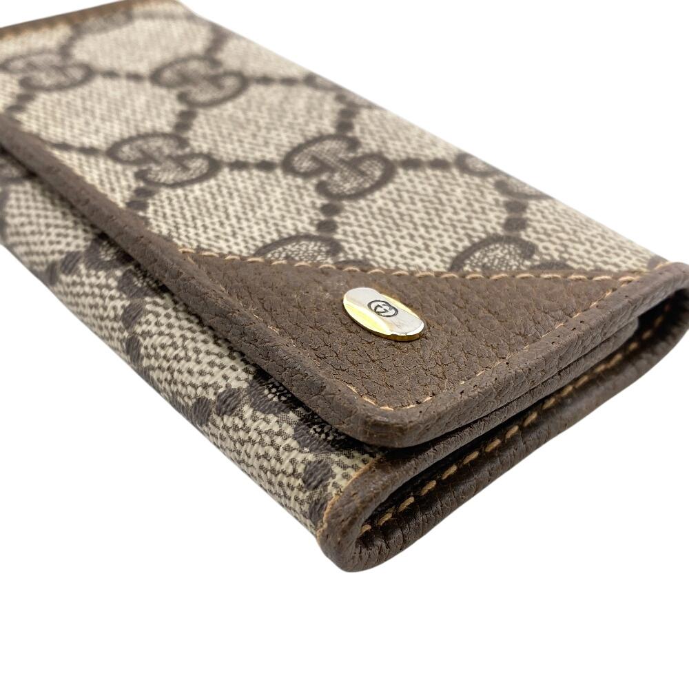 Gucci Six Hooks PVC Leather Key Holder Beige Leather Unisex Used