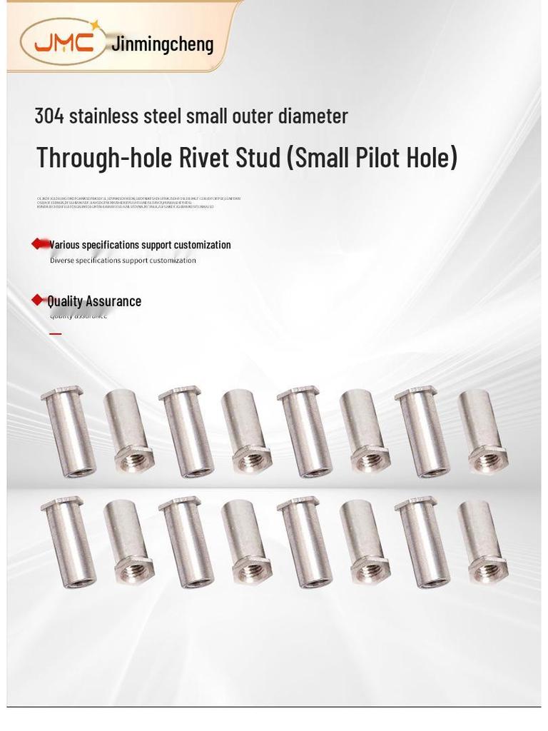 304 Stainless Steel Small OD Through Hole Rivet Stud