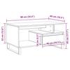 Coffee Table Black Oak Look 90 x 49 x 45 cm Engineered Wood