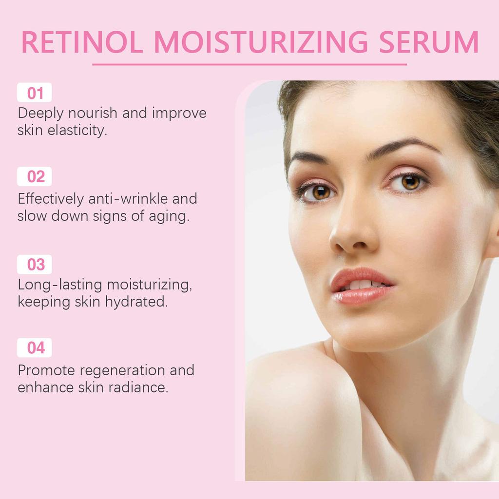 OUHOE Retinol Moisturizing Serum Facial Anti-Wrinkle Delicate Moisturizing Contains Retinol Vitamin C Serum Improve Skin Quality