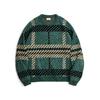 MADEN Knit Winter Perfect for Social and Travel Men's Sweater, Sweater, Campus, Business, Parties, Occasions, Dates, (JP, Alphabet, 2XL, Green)