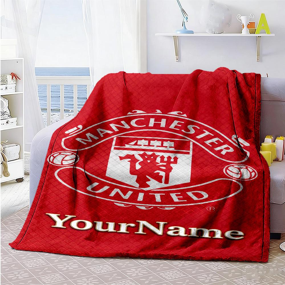 Manchester Customize Your Name Blanket Multi-purpose Personalized Blanket Durable Comfort Suitable for Picnics Chair Seaside Sofa