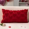 DFXSZ Valentine's Day Pillow Covers 12x20 Red Hearts Decor Red Lumbar Pillow Cover Decorations for Valentines Holiday Decor Case for Home Couch