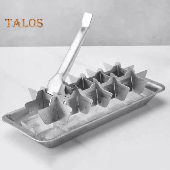 Stainless Steel Ice Cube Trays 18-Slot Ice Cube Mold with Easy Release Handle Removable Ice Maker for Bars Kitchens
