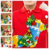 Non-woven Fabric DIY Christmas Stocking Snowman Portable Elk Xmas Bag  Party
