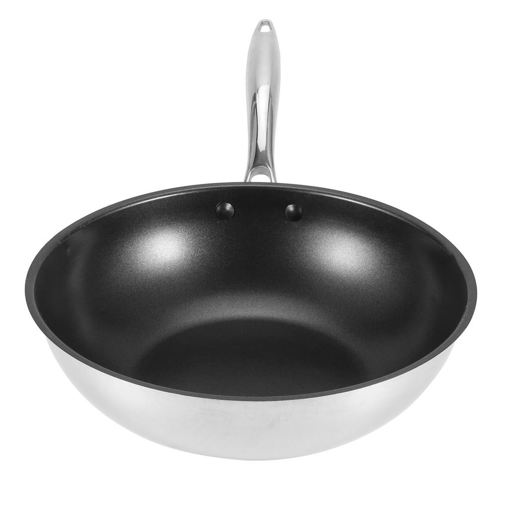 Antihaft-Bratpfanne, Verbund-Edelstahl, Kochwerkzeug für Induktionsherde, ohne Deckel