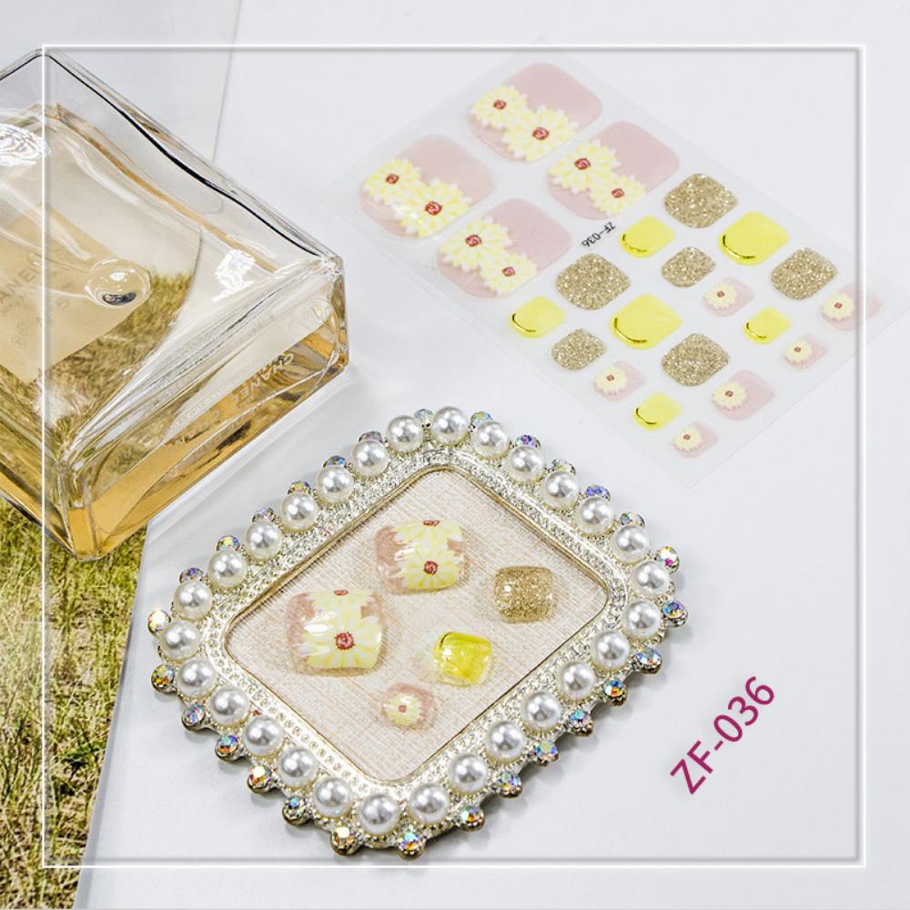 Three-dimensional Toenail Sticker 3D Imitation Drill Toenail Nail Patch Waterproof and Long-lasting Whitening Toenail Sticker Full Sticker