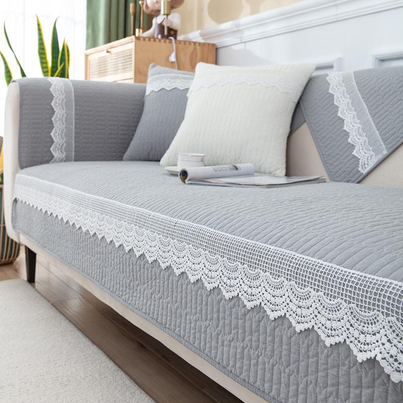 Nordic Simple Sofa Cushion, Four-Season Non-Slip Pure Cotton Seat Cushion, Winter Universal Leather Sofa Cover Cover Cloth Towel