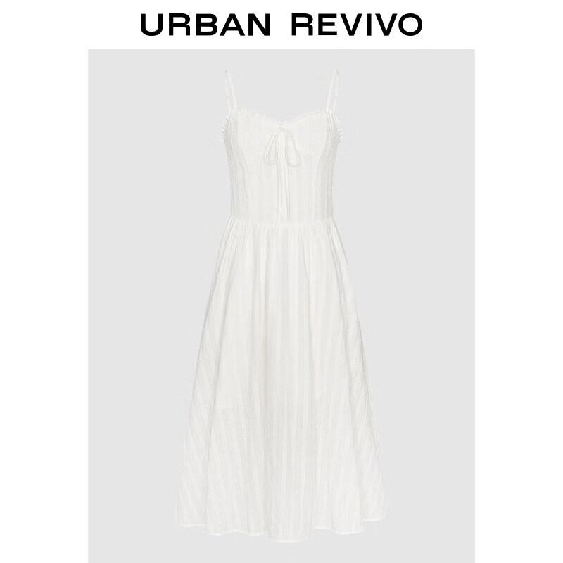 Women s Summer Casual Tie-Waist Lace Camisole Dress L грязно-белый
