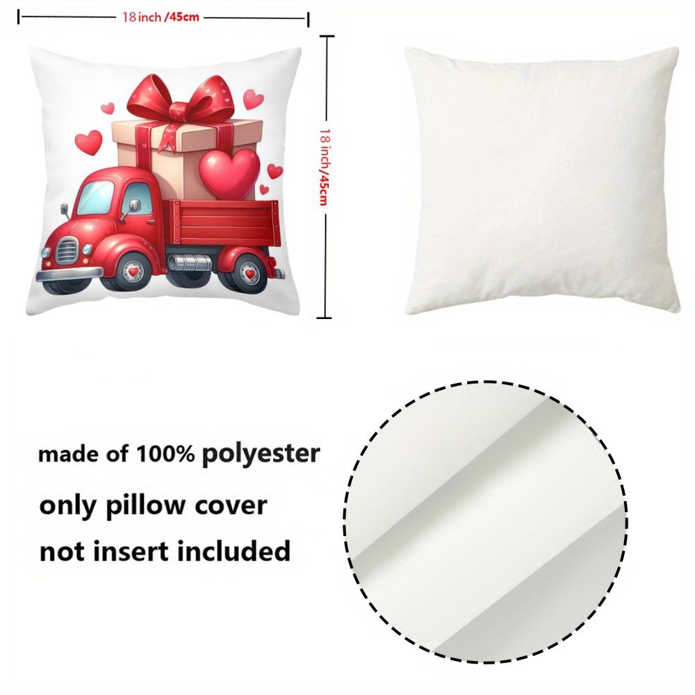 Heart Balloons Trucks Gift Boxes Cushion Covers Polyester pillowcase, sofa decorative cushion cov Headboard Pillow