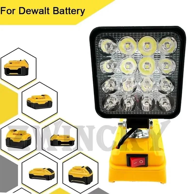 For Dewalt 18V Li-ion Battery Cordless LED Work Light 3 Inch Flashlight Portable Emergency Flood Lamp Camping Lamp