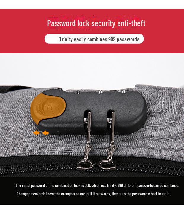 Men's Anti-Theft Fashion Backpack with USB, Multi-Capacity Design, Perfect for Business and Students