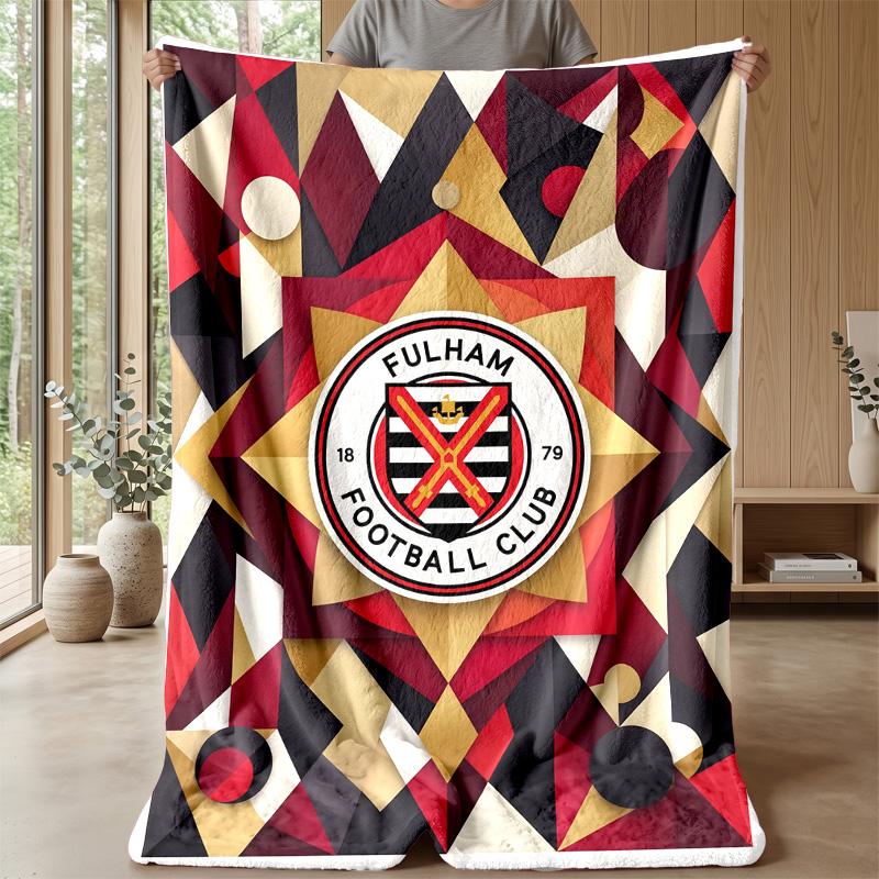 Coperta in Flanella con Stampa Calcio Fulham, Coperta Morbida Calda Leggera per Divano Letto Campeggio