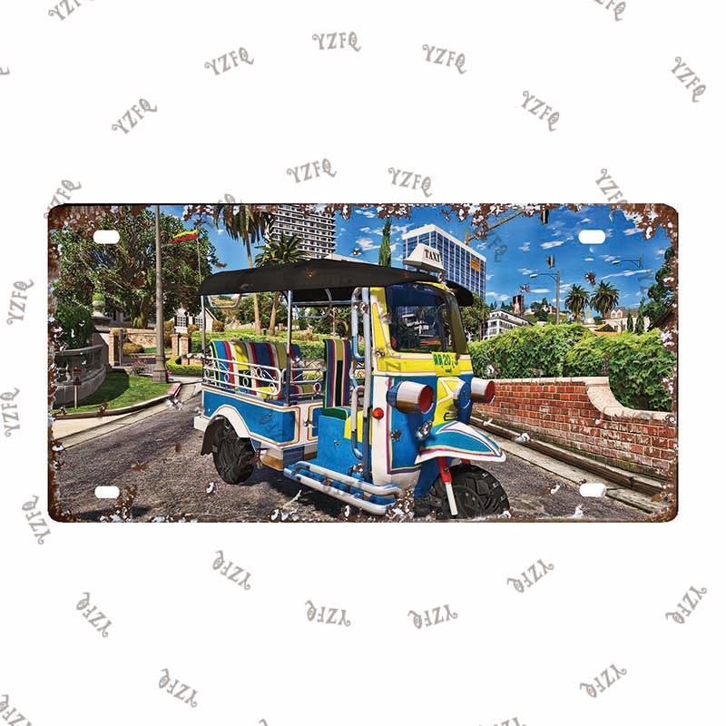 Thailand City Metal Sign Tin Poster 30X15CM Vintage Plate Tourist Souvenirs Wall Bar Home Decor Gift Customizable DC-0314A