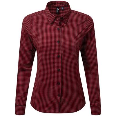 Womens/Ladies Maxton Gingham Long-Sleeved Shirt