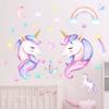 Cartoon Star Rainbow Unicorn Wall Stickers for Kids Room Decor Children Baby Room Bedroom Nursery Home Decoration Wall Decals