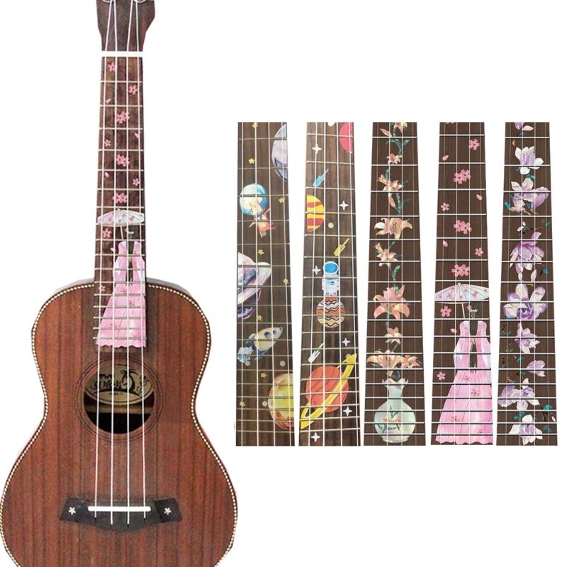 23inch Ukulele Fretboard Sticker Guitar Inlay Sticker Thin Inlay Sticker Fretboard Decals Marker for Guitar Bass Ukulele