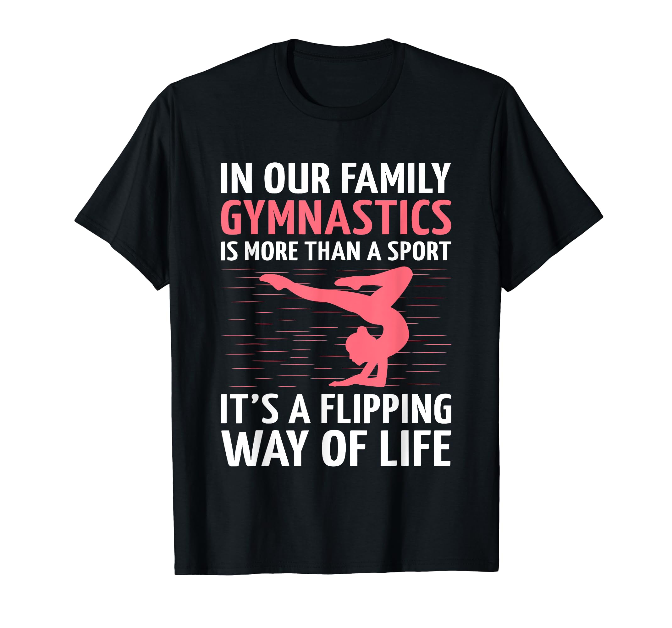 

Proud Gymnast Mom Flippin Daughter Gymnastics T-Shirt чорний