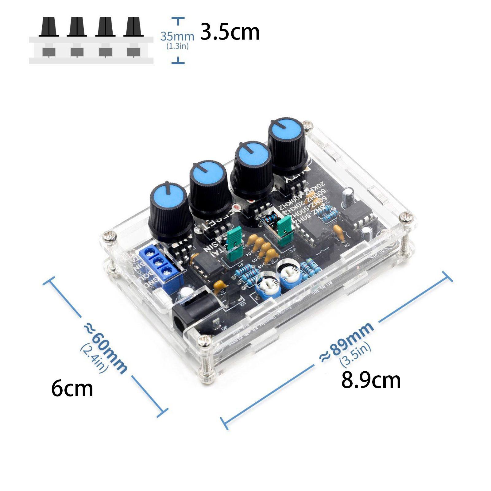 

ICL8038 Low-Frequency Signal Generator DIY Kit 12V Xr2206 Shell 5Hz-400kHz Multi-Wave Welding Electronic Circuit Experiment Kit United States