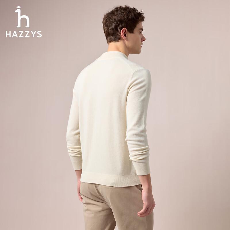 HAZZYS Men's Winter Cashmere Mock Neck Sweater