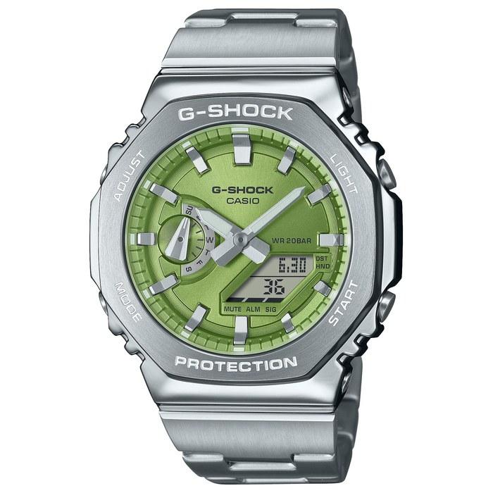 [Casio] G-Shock GM-2110D-3AJF Men s Watch, Silver/Lime Green