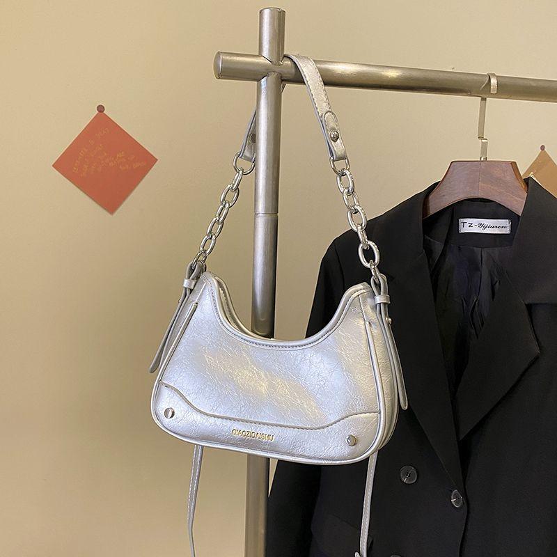 Underarm Bag Chain Fashion New Shoulder Premium Messenger Bag Black Silver Beige Temperament Mature