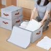 Fishbone Pattern Zipper Storage Box with Lid Home Use Organizer for Clothes Toys Bedroom Storage Container Multifunctional Wardrobe Organizer