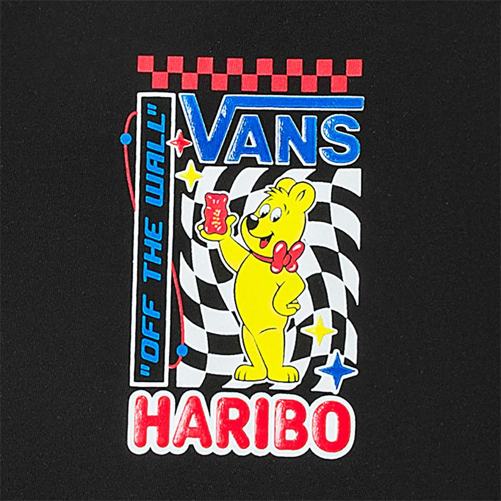 Vans X Haribo Cartoon Bear Print Round Neck Short Sleeve T-Shirt Women Tops Black VN00046TBLK