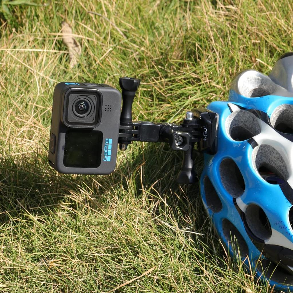 HSU Adjust Arm Straight Joints Mount, Long and Short Same Direction Straight Joints Mount for GoPro Hero 13 12 11 10 9 8 7 6 5 4 3 3+ 2 1, AKASO