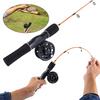 Ice Fishing Combo 2pc Ice Fishing Rod and ABS 1BB Ice Fishing Reel for Kids Winter Fishing