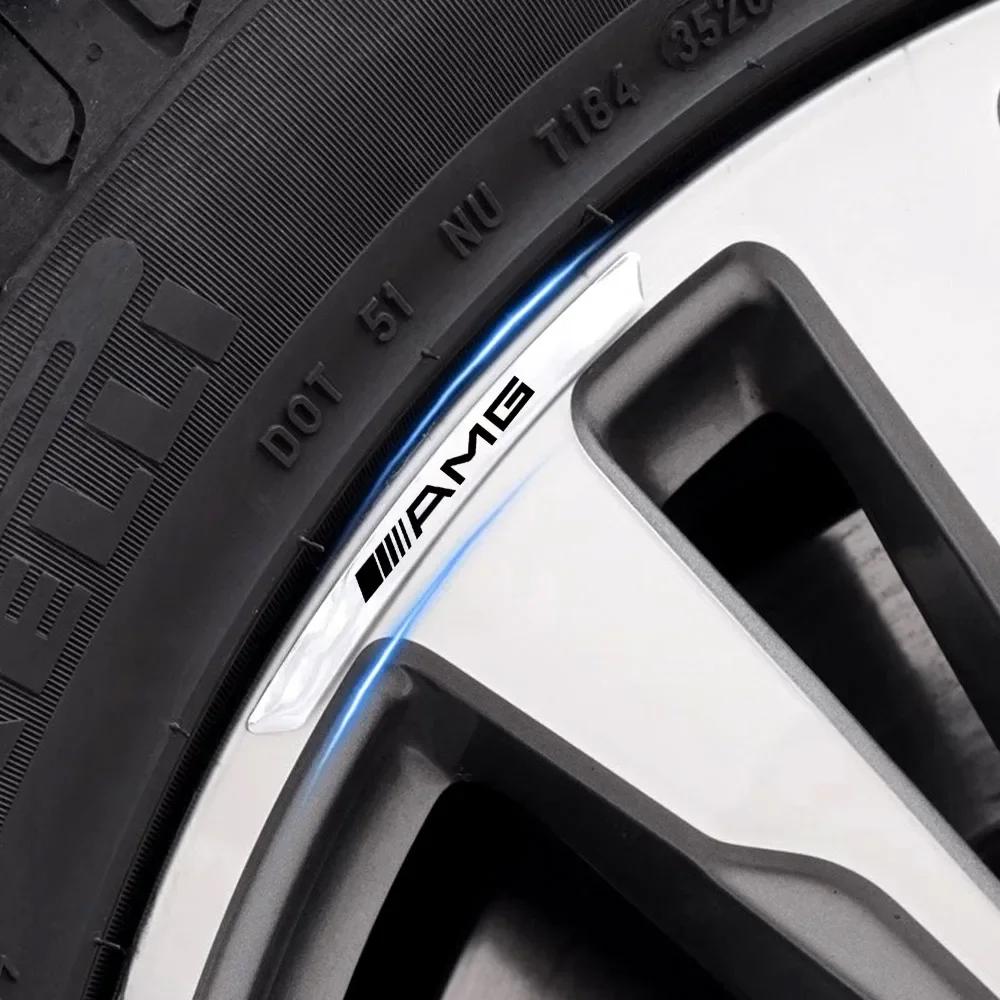 AABGT1 4Pcs Wheel Hub Stickers Wheel Rims Decoration Strips for MERCEDES BENZ W203 W204 W205 W206 W209 W210 W211 W212 W213 W176 W166