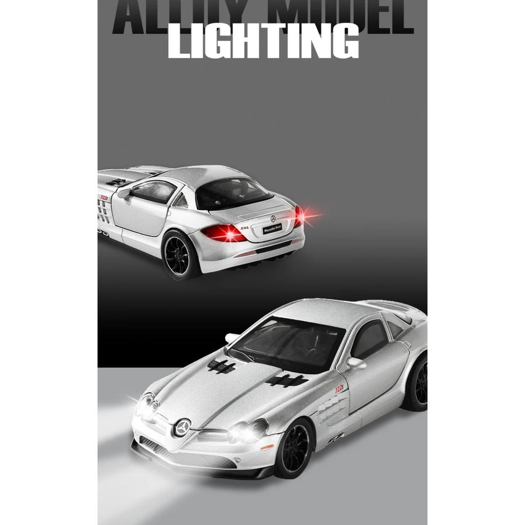 1/32 Benz SLR 722S Roadster Speedster Alloy Diecast Model Car Collection Hobby Decoration Home Ornament Birthday Gift with Boyfriend