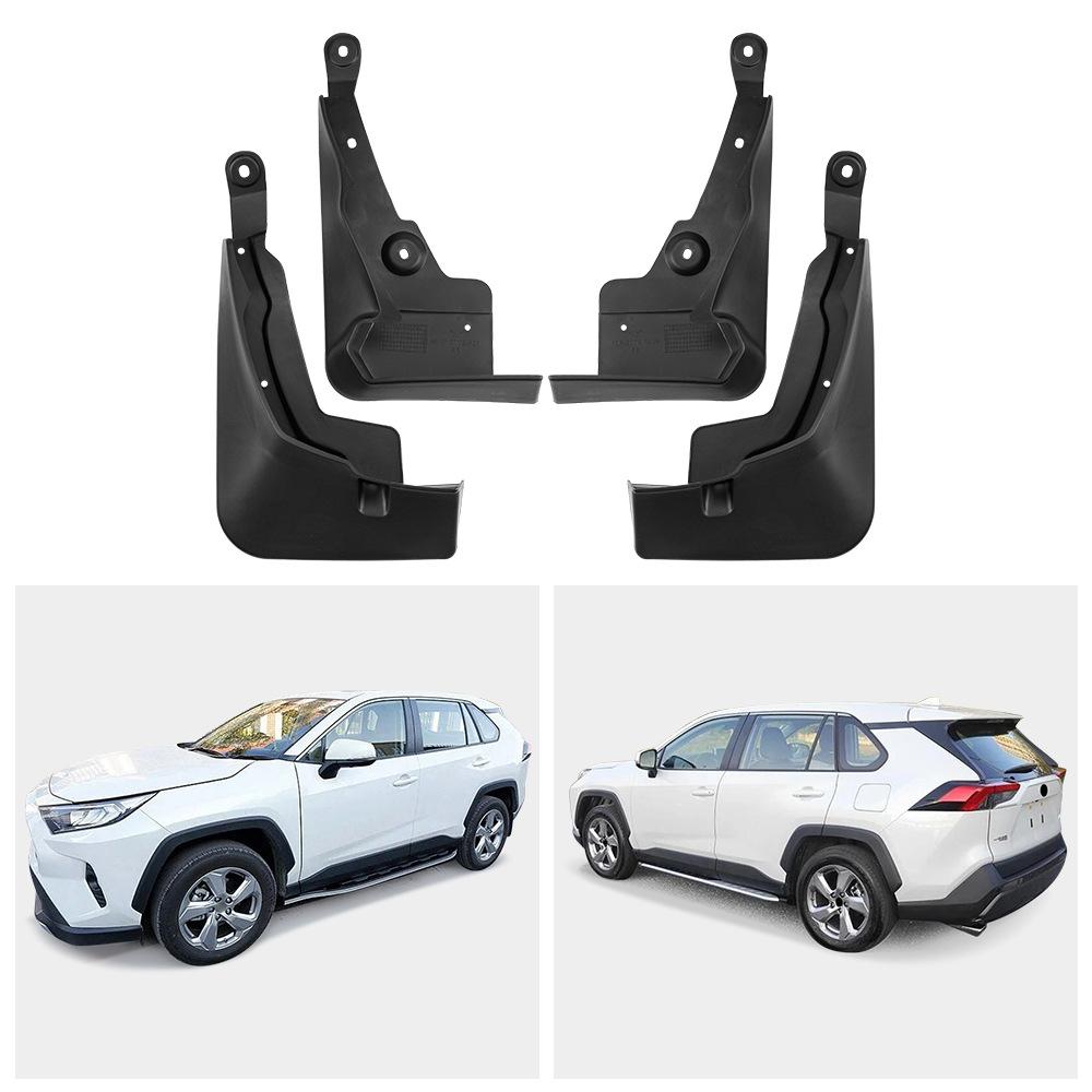 

Подходит для Toyota Rongfang RAV4 2019-2024 двухколесный привод с педалью, автомобильный мягкий кожаный брызговик 34.5*11.2*22（cm）