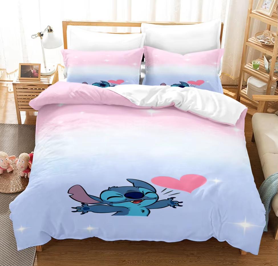 Copripiumino Cartoon Anime Matrimoniale King Size Set Biancheria da Letto Stampa Carina 3 Pezzi Biancheria da Letto Comoda per Bambini Contiene 2 Federe