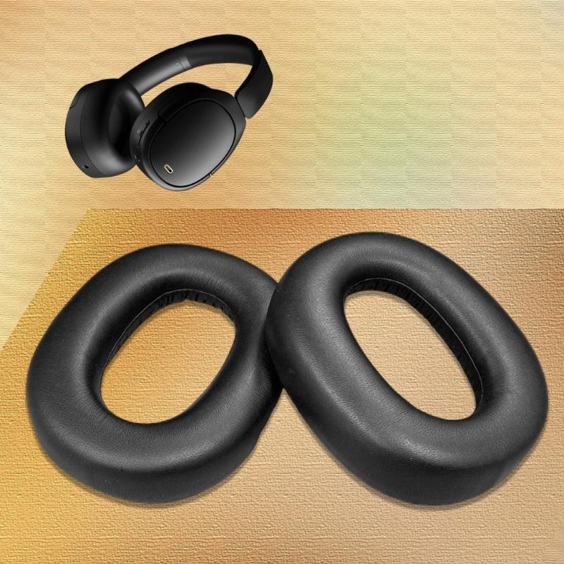 Soft Protein Leather Replacement Ear Pads Noise Isolating Design Breathable Foam Cushions Quick Installation Multi Devic