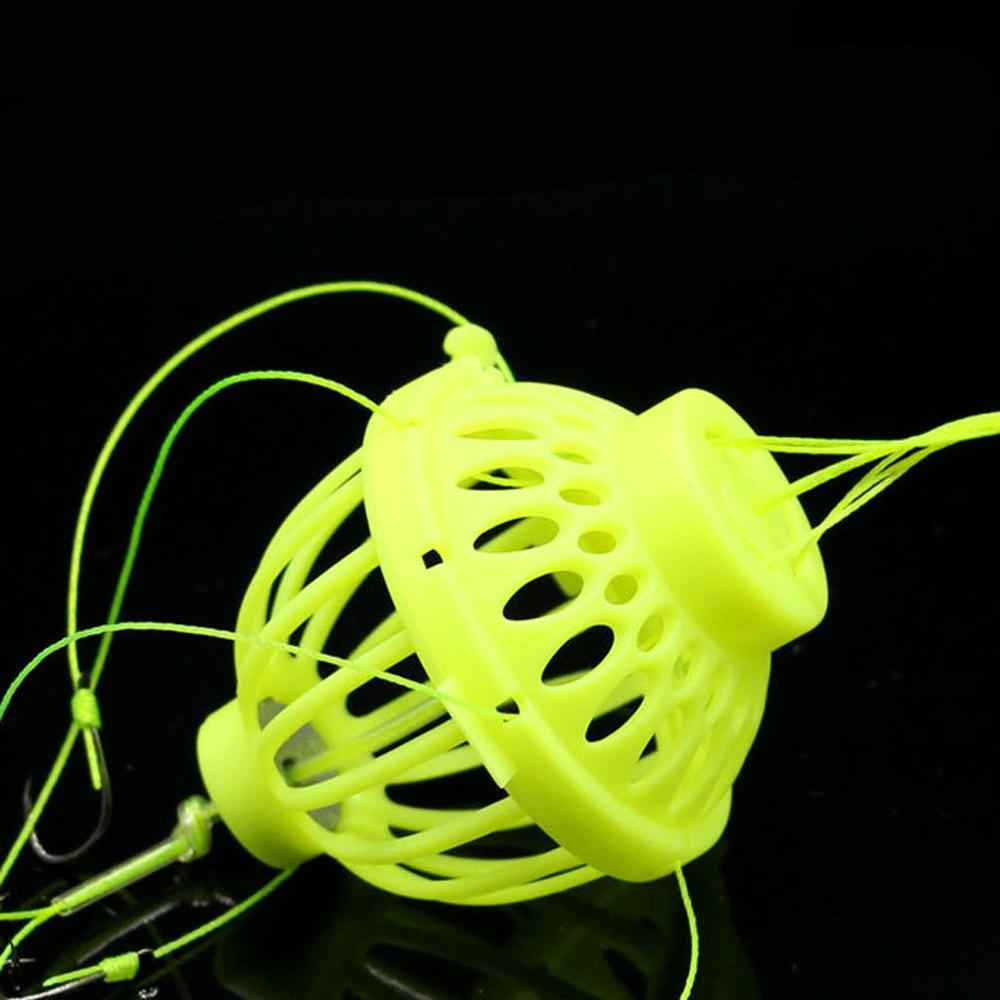 2Pcs/box Carp Fishing Explosion Bait Cage String Hooks Line Group High Carbon Steel Metal Feeder Holder Fishhook Accessories
