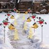 Watering Can Solar Snowman Lights Solar Powered LED Light Christmas Patio Decorations Pathway Lighting Outdoor Metal Crafts