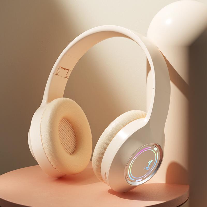 Luminous Bluetooth Wireless Gaming Headphones with Heavy Bass & Card Slot
