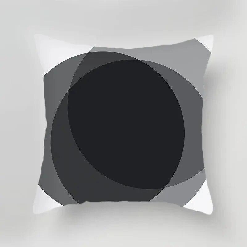 Black and White Gray Geometric Simple Print Pattern Luxury Home Decoration Pillowcase Living Room Sofa Car Cushion Cover