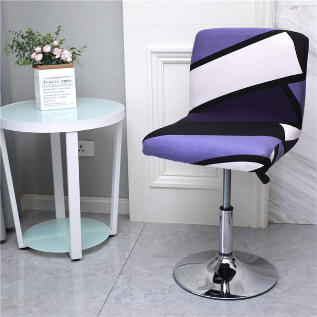 

Printed Bar Stool Case Low Back Short Elasticized Barstool Seat Cushion Case Cafe Dining Room Polyester Spandex Home Decor Chair Furniture Cases 1 Piece