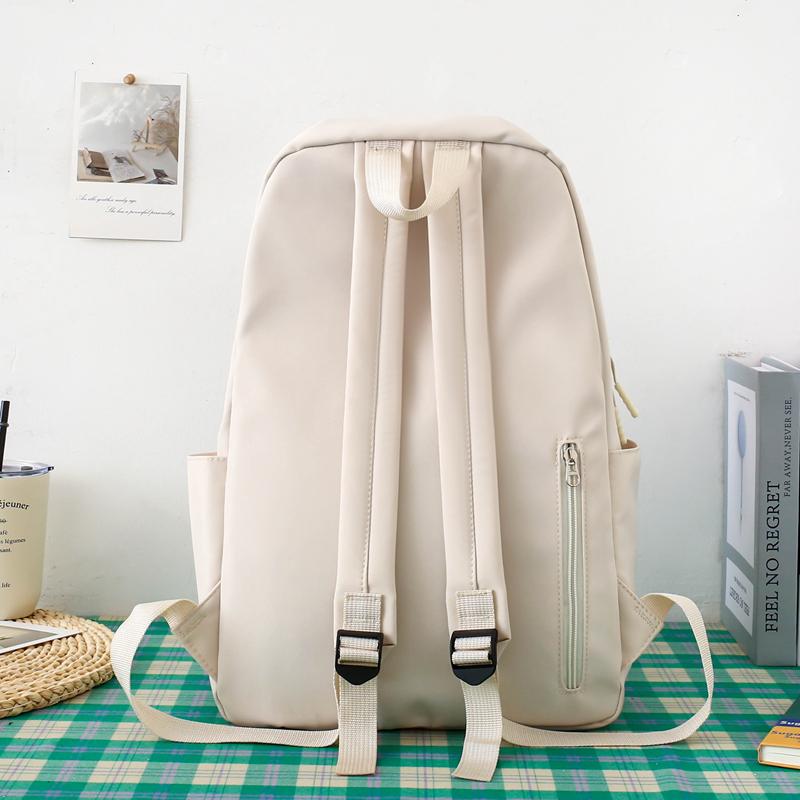 Four-Piece Backpack Set Letter Backpack Senior High School Student Schoolbag Unisex Large Capacity Lightweight Backpack