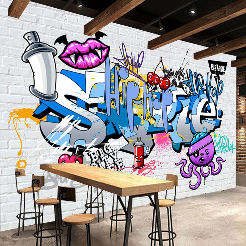 

Graffiti Cartoon 3d Mural Street Art Hand Painted Wallpaper Brick Wall Background Decoration Wall Painting 200 cm(W) x 140 cm(H)
