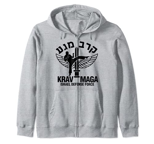 Krav Maga Israel Defense Force IDF Jewish Hanukkah Gift Zip Hoodie