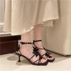 2024 Neue Sommermode Hunderte von feinen High Heel Schleife Damenschuhen