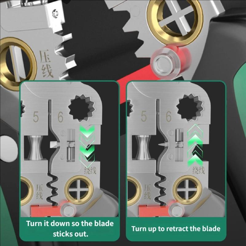 Industrial Steel Wire Stripper & Crimping Tool with Ergonomic Handle Simple To Operate for Precise Wiring Tasks