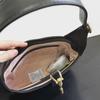 2024 High-End Women's Black Textured Shoulder Bag - Versatile White Fashion Messenger Bag