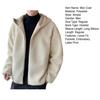 Heren Jas Jas Capuchon Lange Mouw Borduurwerk Letterprint Effen Kleur Jas Rits Sluiting Dikke Fleece Warm Winter Bovenkleding