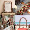 Pink Artificial Sakura Flower Vine LED String Lights Wedding Decoration Garden Arch Hanging Party Home Room Decor Flower Garland