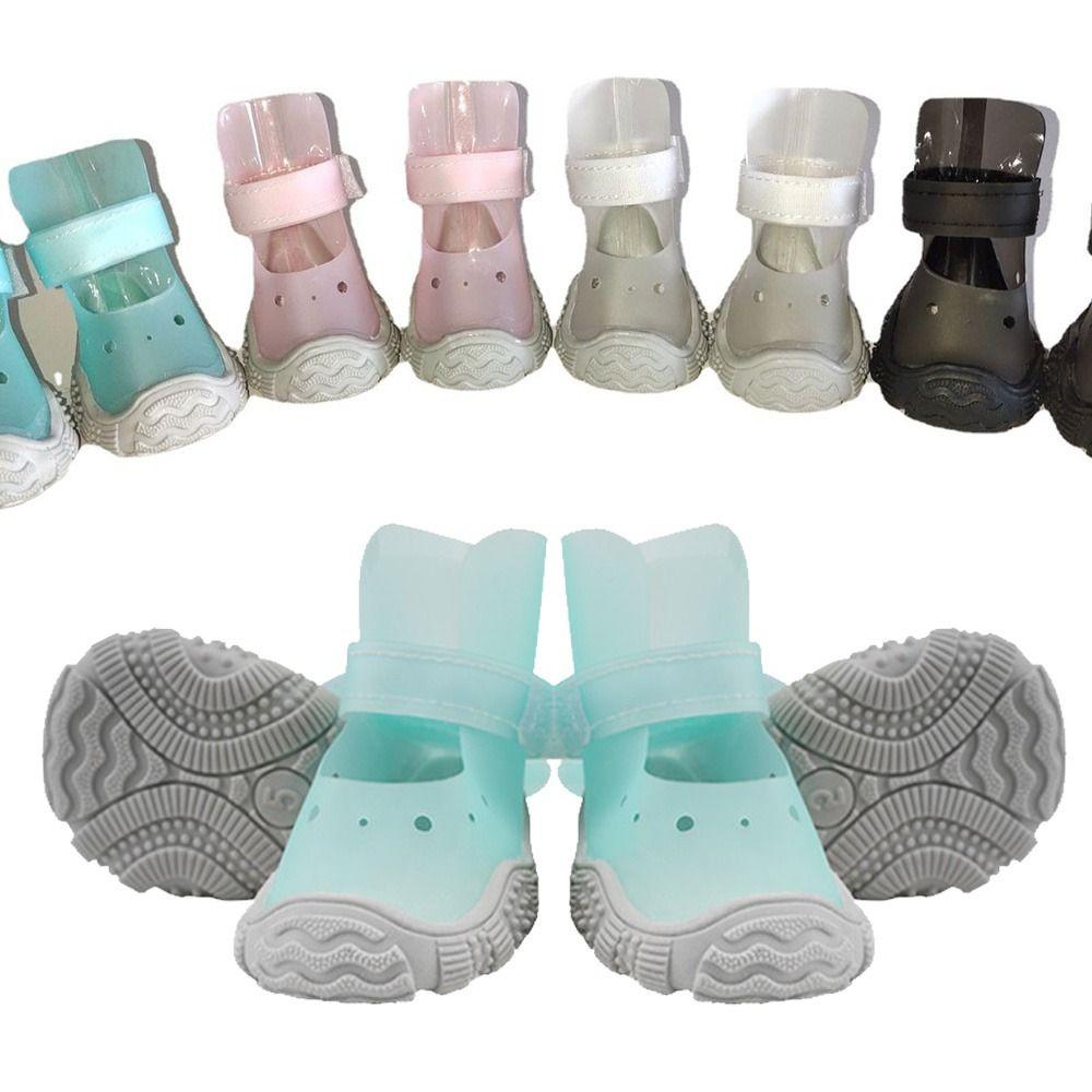 

Non-slip Outdoor Dog Boots Comfortable Dog Foot Covers Casual Pet Rain Shoes Summer 4# синій