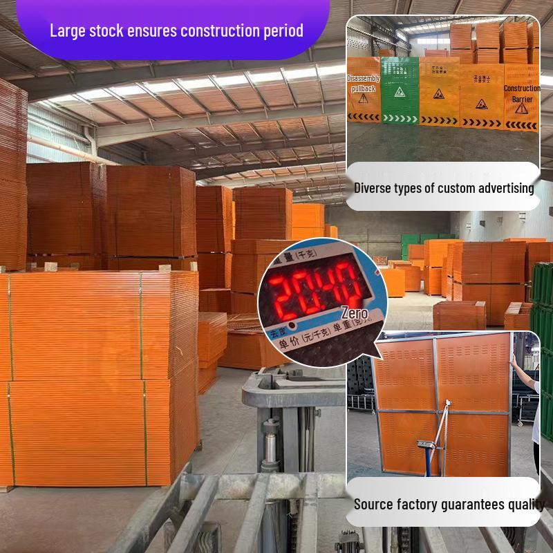 Municipal Road Construction Louvered Safety Fence: Perforated Metal Hoarding for Site Isolation